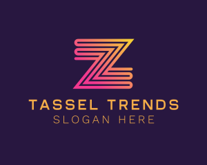 Modern Zigzag Line Letter Z logo design