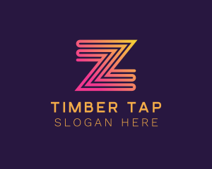 Modern Zigzag Line Letter Z logo design