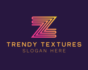 Modern Zigzag Line Letter Z logo design