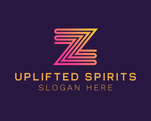 Modern Zigzag Line Letter Z logo design