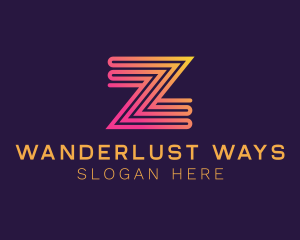 Modern Zigzag Line Letter Z logo design