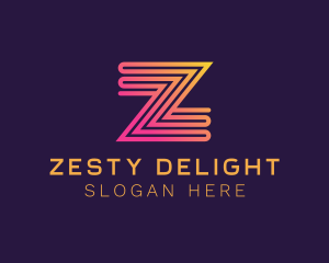 Modern Zigzag Line Letter Z logo design