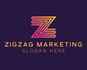 Modern Zigzag Line Letter Z logo design