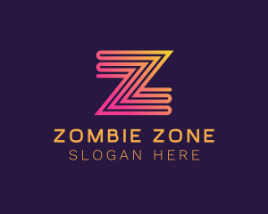 Modern Zigzag Line Letter Z logo design