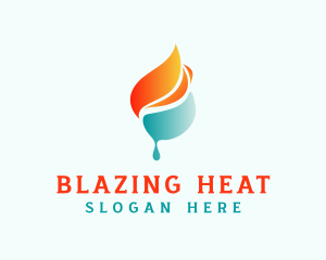 Heating Cooling Droplet logo design