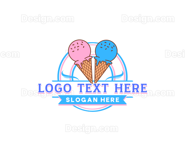 Dairy Ice Cream Sweets Logo