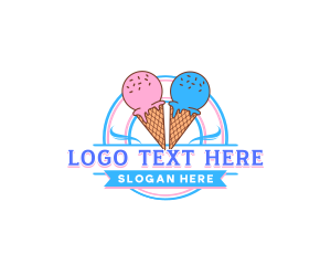 Dairy Ice Cream Sweets Logo