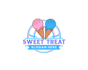 Dairy Ice Cream Sweets logo design