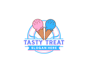 Dairy Ice Cream Sweets logo design