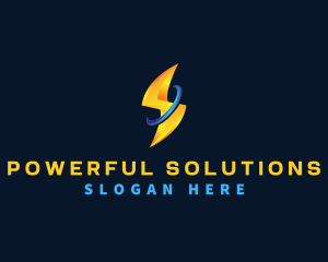 Thunderbolt Electricity Lightning logo design