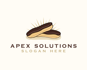 Chocolate Eclair Dessert logo design