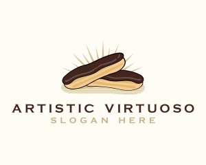 Chocolate Eclair Dessert logo design