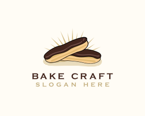 Chocolate Eclair Dessert logo design