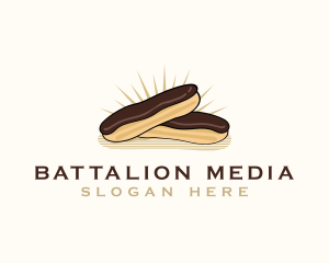 Chocolate Eclair Dessert logo design