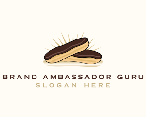 Chocolate Eclair Dessert logo design