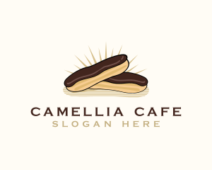 Chocolate Eclair Dessert logo design