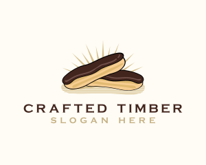 Chocolate Eclair Dessert logo design