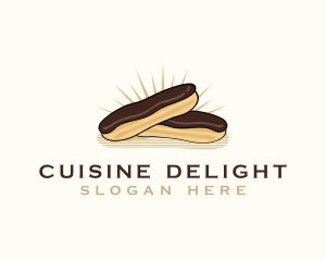 Chocolate Eclair Dessert logo design