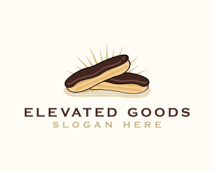 Chocolate Eclair Dessert logo design