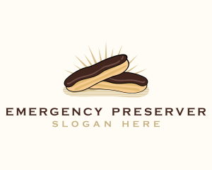 Chocolate Eclair Dessert logo design