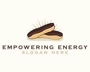 Chocolate Eclair Dessert logo design