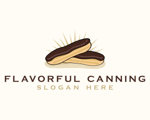 Chocolate Eclair Dessert logo design