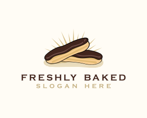 Chocolate Eclair Dessert logo design