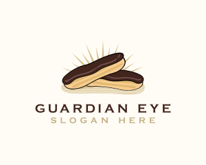 Chocolate Eclair Dessert logo design