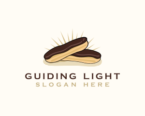 Chocolate Eclair Dessert logo design