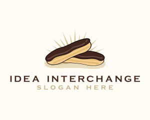 Chocolate Eclair Dessert logo design