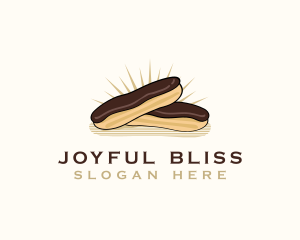 Chocolate Eclair Dessert logo design