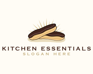 Chocolate Eclair Dessert logo design