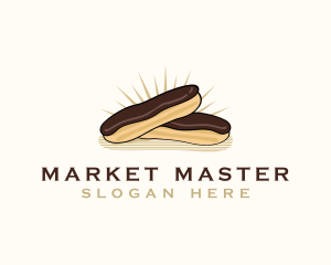 Chocolate Eclair Dessert logo design