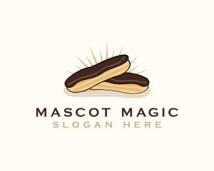 Chocolate Eclair Dessert logo design