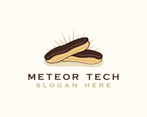 Chocolate Eclair Dessert logo design