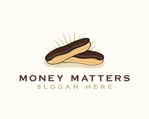 Chocolate Eclair Dessert logo design