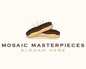 Chocolate Eclair Dessert logo design