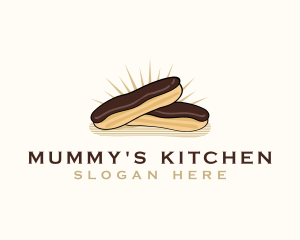 Chocolate Eclair Dessert logo design