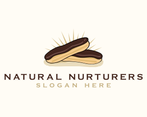 Chocolate Eclair Dessert logo design