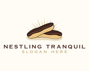 Chocolate Eclair Dessert logo design