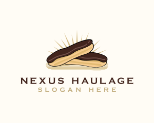 Chocolate Eclair Dessert logo design