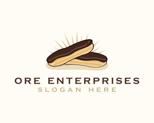 Chocolate Eclair Dessert logo design