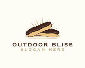 Chocolate Eclair Dessert logo design