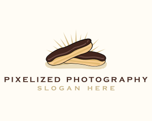 Chocolate Eclair Dessert logo design