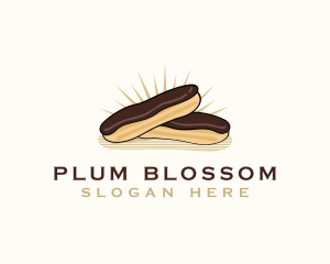 Chocolate Eclair Dessert logo design