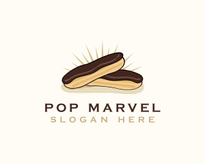 Chocolate Eclair Dessert logo design