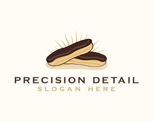 Chocolate Eclair Dessert logo design