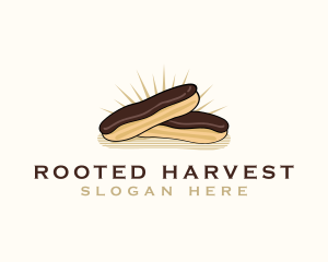 Chocolate Eclair Dessert logo design