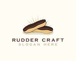 Chocolate Eclair Dessert logo design