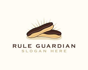 Chocolate Eclair Dessert logo design